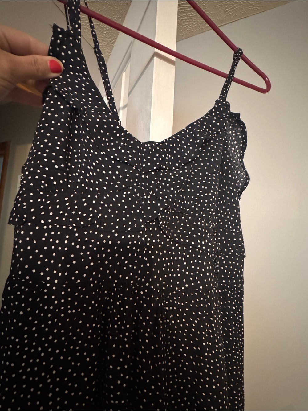 American Eagle Outfitters Black Polka Dot Jumpsuit